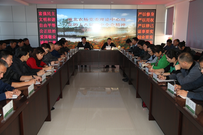 嫩北农场开展党的十八届四中全会精神集中学习(图1)