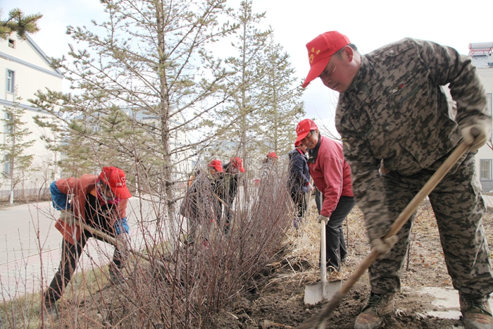 鹤山农场义务植树活动开始(图1)
