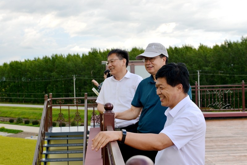 凌长江陪同南京农大专家组到前进农场有限公司调研(图3)