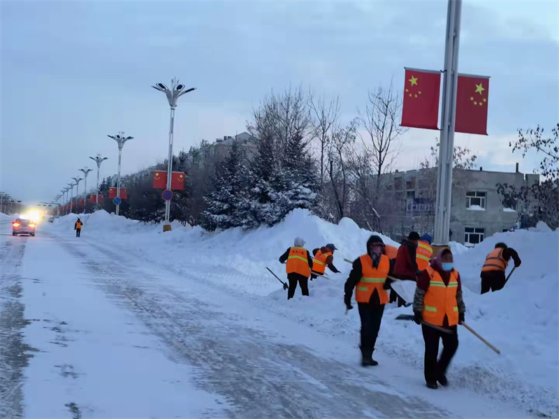 前进农场有限公司以雪为令齐出动 清雪除冰保畅通(图2)