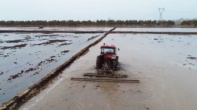 前进农场有限公司抢先抓早按下泡田整地“启动键”(图2)