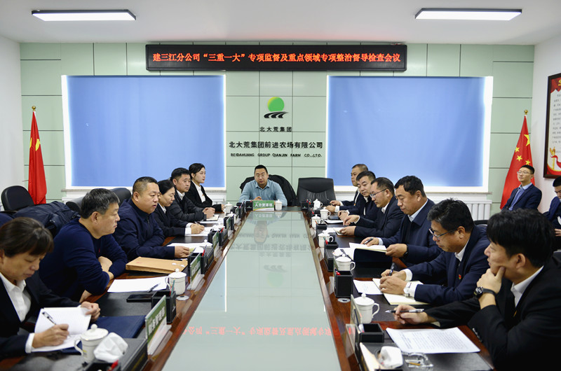 建三江分公司“三重一大”专项督导组到前进农场开展督导检查(图1)