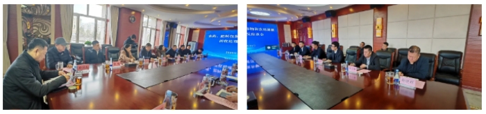 黑河市人大调研组到九三分公司开展农药、肥料包装废弃物和农用薄膜回收处理情况调研座谈(图2)