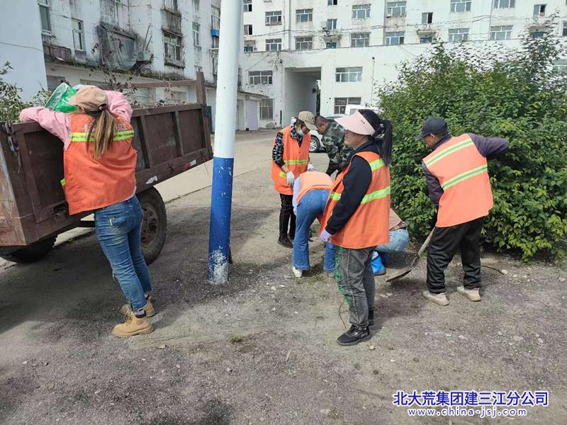 青龙山农场有限公司开展环境整治 共建美丽社区(图1)