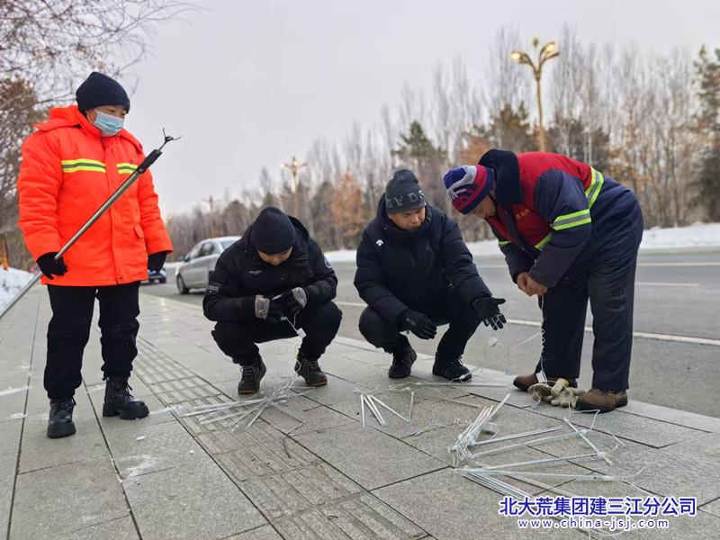青龙山农场有限公司扮靓场区提颜值 特色雪雕迎新春(图2)