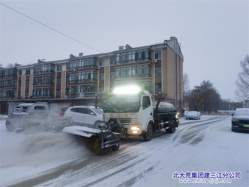 洪河农场有限公司急清雪 保障居民出行安全(图2)