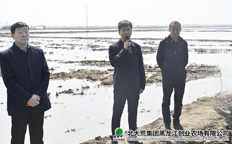 创业农场有限公司召开泡田整地现场会
                            (图1)
